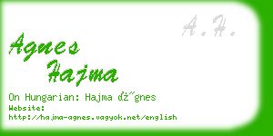 agnes hajma business card